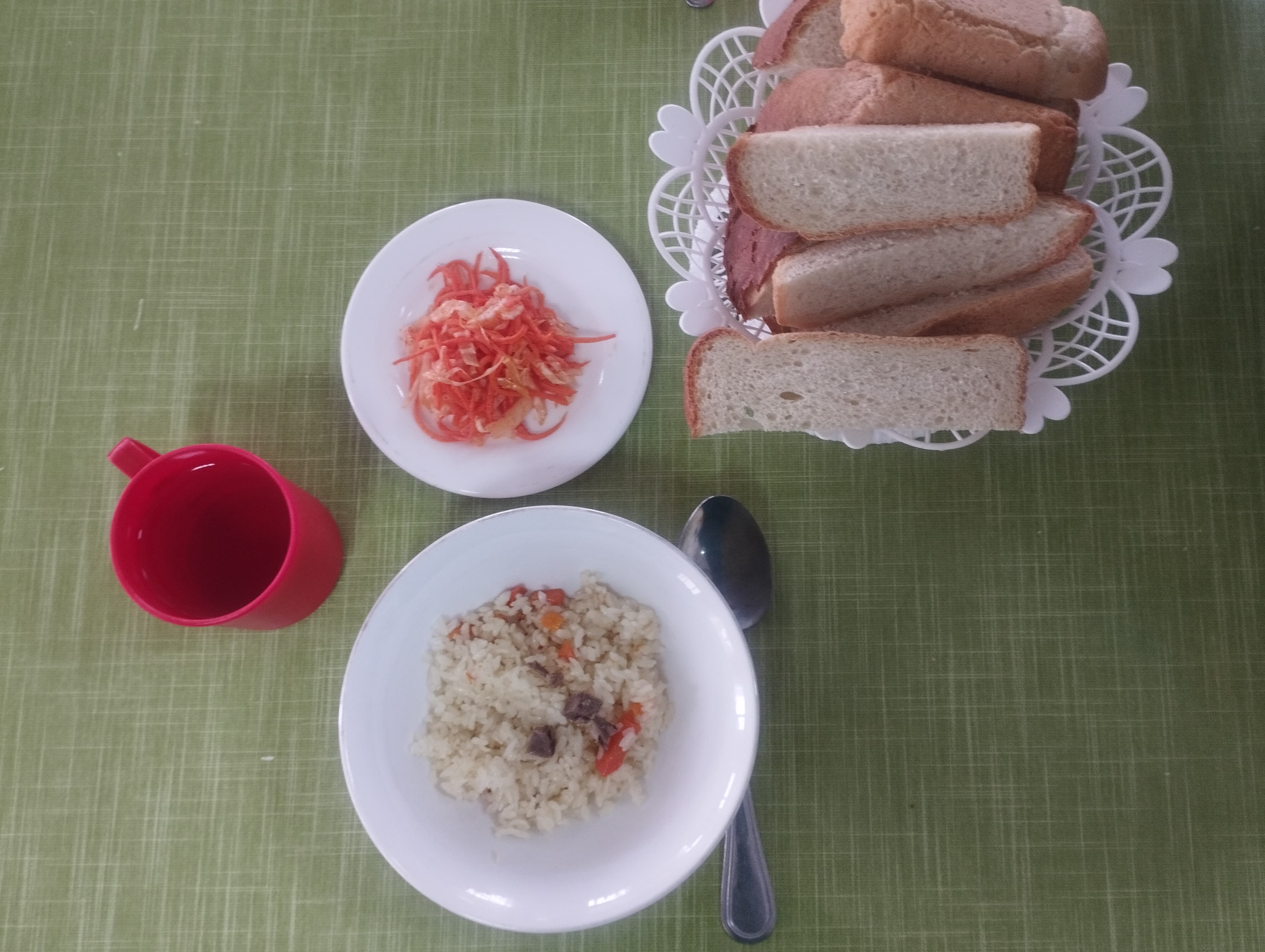 ЖБББҚ есебінен тегін ыстық тамақпен тамақтанатын оқушылардың бір күндік асы