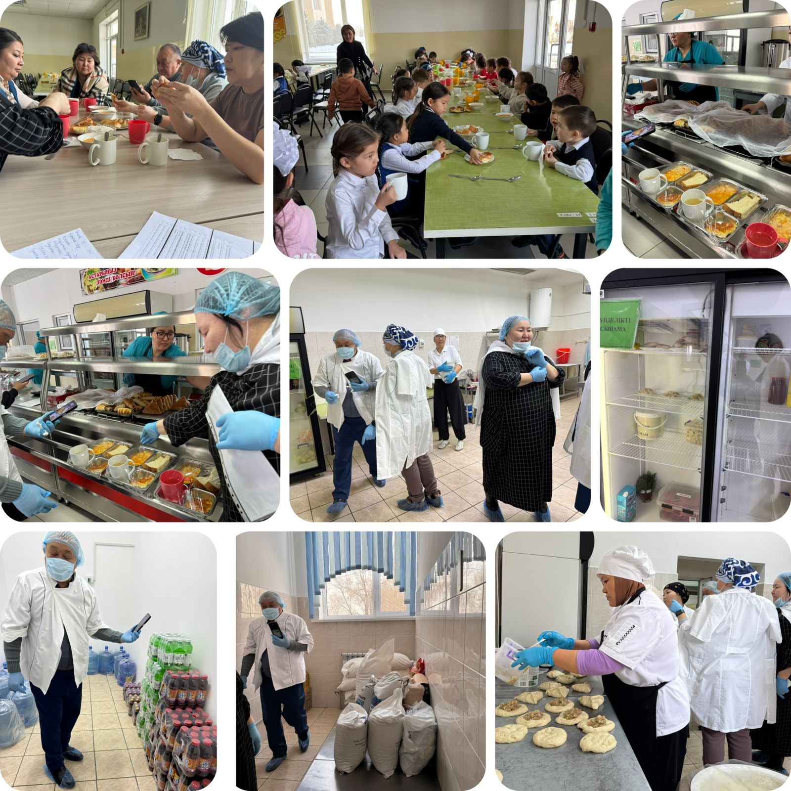 ЖБББҚ есебінен мектеп асханасындағы комиссия мүшелерінің кезекті тексерісі